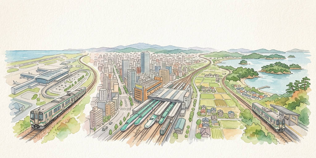 仙台空港から仙台駅・松島海岸駅