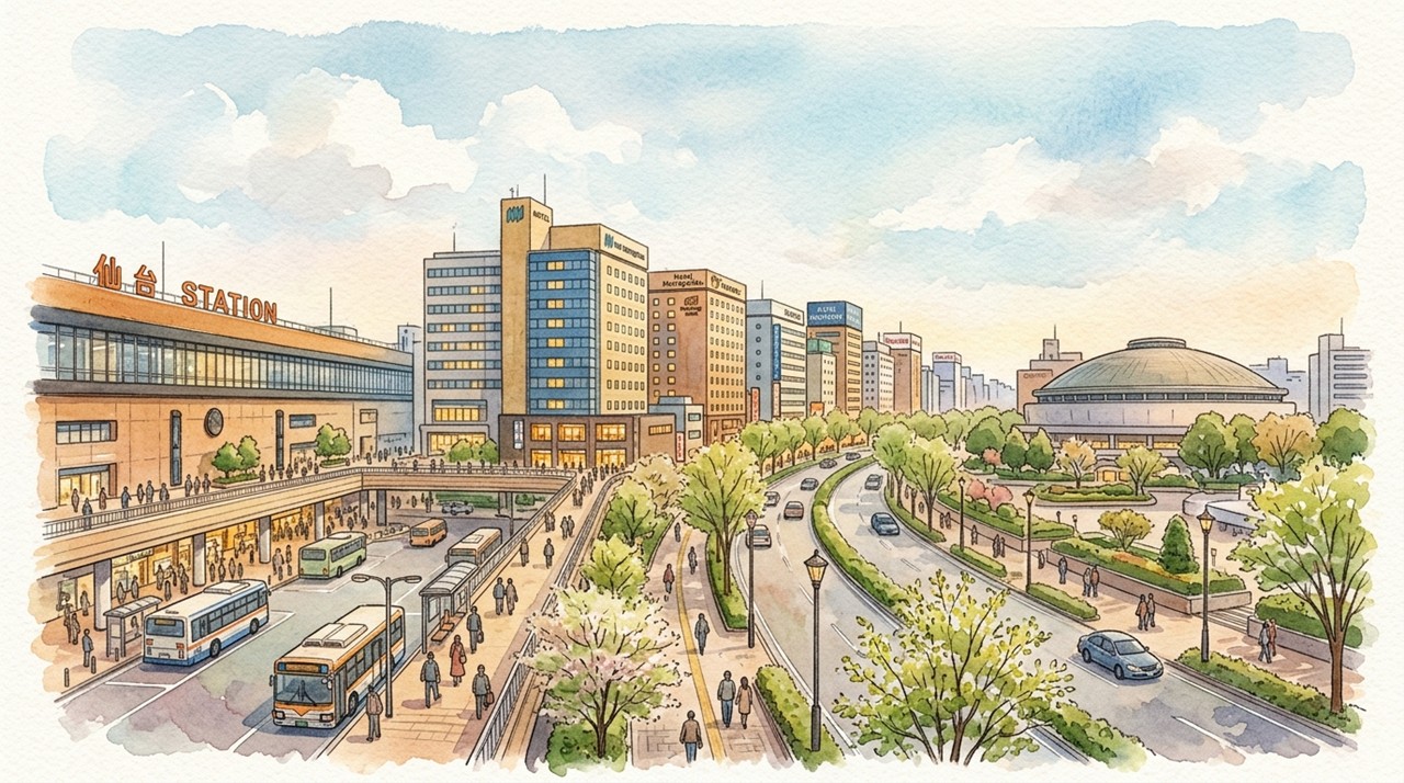 仙台サンプラザホールへの行き方